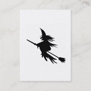 Broomstick Witch Silhouette Visitekaartje