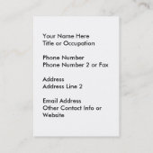 Broomstick Witch Silhouette Visitekaartje (Achterkant)