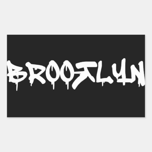 BROOTLYN RECHTHOEKIGE STICKER (Voorkant)
