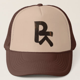 BROOTLYN vintage Logo in Verontruste Zwarte Trucker Pet