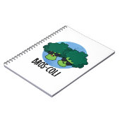 Bros-coli Grappige Groente Broccoli Pun Notitieboek (Linkerzijde)