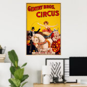 Bros. Poster de cirque ft. Miss Louise Hilton (Bureau à domicile)