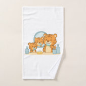 Brossage des tigres - Cute Morning Routine (Serviette à main)