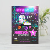 Brosschaatsen op feestdag / Neon Kaart (Staand voorkant)