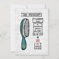 Brosse à cheveux - Carte de voeux Contrat - Belle 