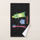 Brosse à dents mignonne dentifrice dentaire soie d (Serviette à main)