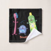 Brosse à dents mignonne dentifrice dentaire soie d (Gant de toilette)