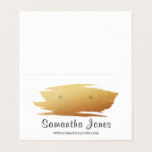 Brosse à huile d'or, Carte d'affichage pour bijoux (Extérieur déplié)