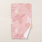 Brosse Abstraite moderne, Pêche, Rose (Serviette à main)