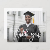 brosse blanche merci carte de remise des diplômes (Devant / Derrière)