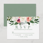 Brosse blanche Sage Peach Floral RSVP (Devant / Derrière)