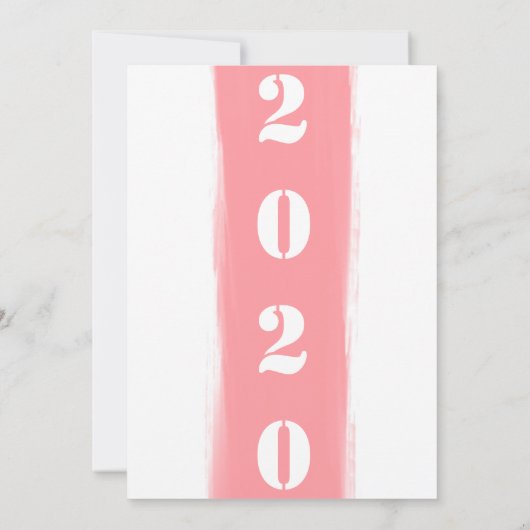 Brosse colorée Stroke moderne Bonne année Carte (Dos)