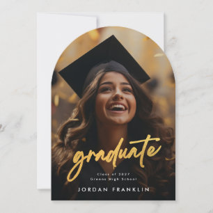 brosse d'or High School Graduate Photo faire-part