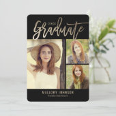 Brosse Glimmer EDITABLE COULEUR carte de graduatio (Debout devant)