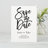 Brossé Glimmer Enregistrer La Carte Date (Debout devant)