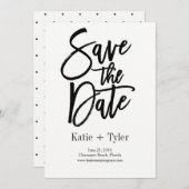 Brossé Glimmer Enregistrer La Carte Date (Devant / Derrière)