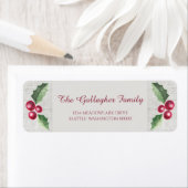 Brossé Holly et Berry Étiquette (En situation)