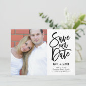 Brossé Moderne Enregistrer La Carte Date (Debout devant)