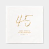 Brosse moderne Lettering 45th Birthday Party (Recto)