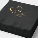 Brosse moderne Lettering 50th Birthday Party<br><div class="desc">Cette serviette personnalisée ajoutera des détails élégants à votre célébration du 50e anniversaire. Ce design est composé d'une simple écriture chic "50" avec du texte personnalisé. Les invitations correspondantes et fournitures de fête d'anniversaire sont disponibles dans ma boutique BaraBomDesign.</div>