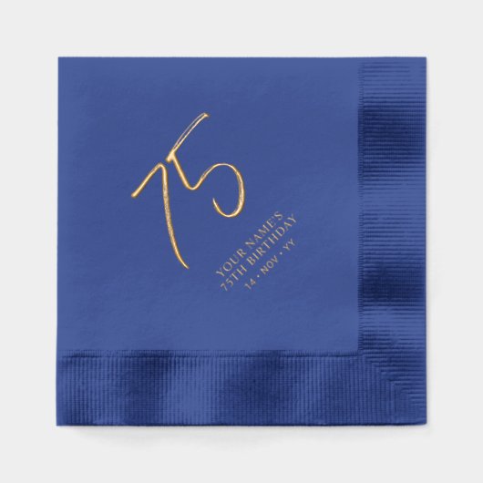 Brosse moderne Lettering 75e fête d'anniversaire (Recto)