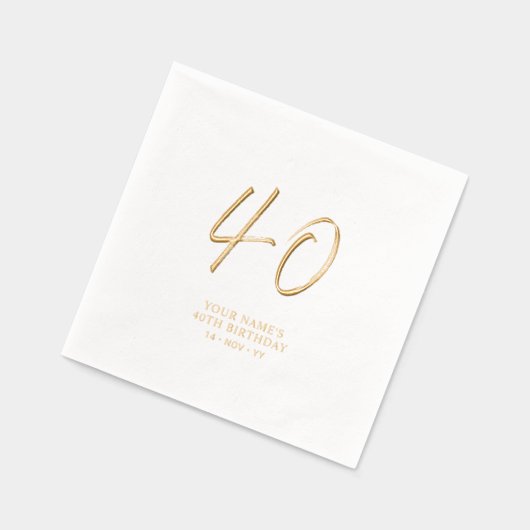 Brosse moderne Script 40e fête d'anniversaire (Gauche)