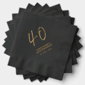 Brosse moderne Script 40e fête d'anniversaire Noir (Insitu (empilé))