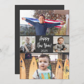 Brosse moderne Script 4 photo Bonne carte de nouve (Devant / Derrière)