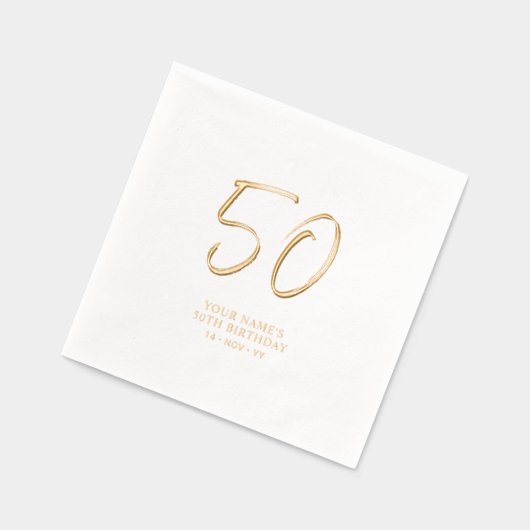 Brosse moderne Script 50e fête d'anniversaire (Gauche)