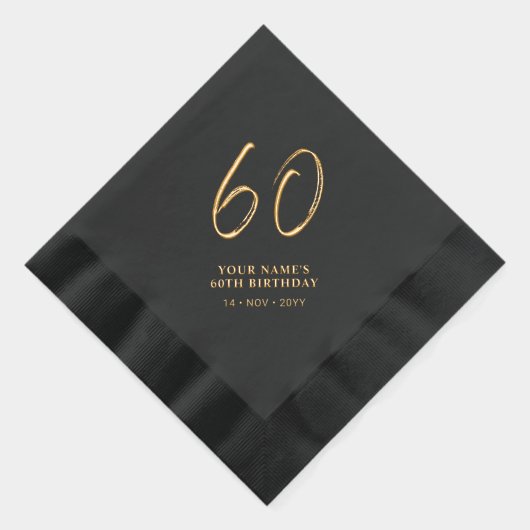 Brosse moderne Script 60e fête d'anniversaire (Droite)