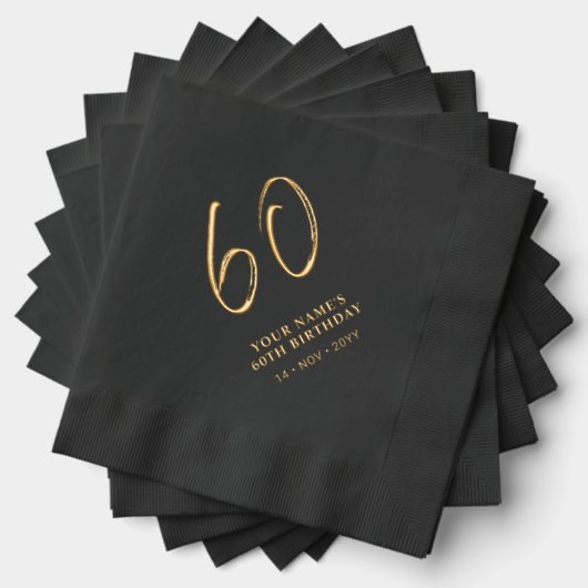 Brosse moderne Script 60e fête d'anniversaire (Insitu (empilé))