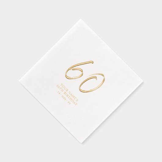 Brosse moderne Script 60e fête d'anniversaire (Droite)