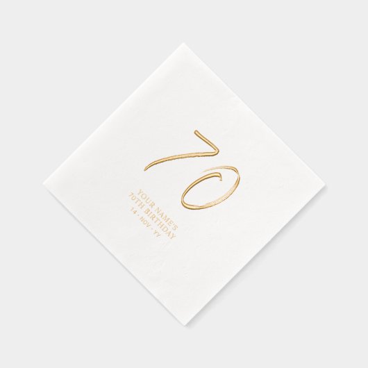 Brosse moderne Script 70e fête d'anniversaire (Droite)