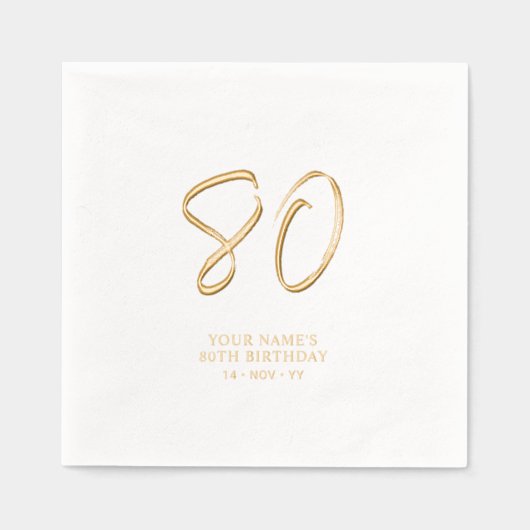 Brosse moderne Script 80e fête d'anniversaire (Recto)