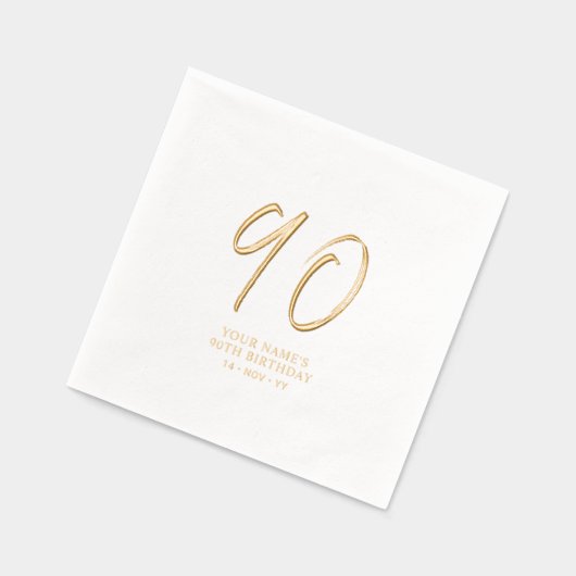 Brosse moderne Script 90e fête d'anniversaire (Gauche)