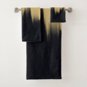 Brosse moderne traits Gold Black Design (En situation)