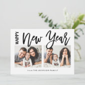 Brossé New Year Holiday Collage 2 Carte photo (Debout devant)