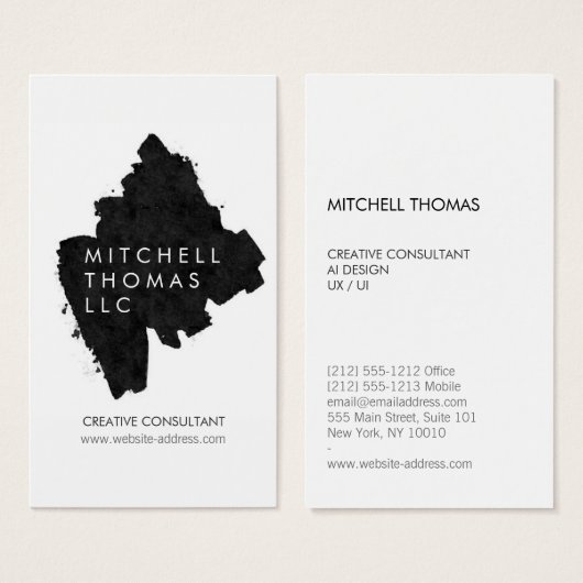 Brosse noire peinte de qualité supérieure pointes  (Devant & derrière)