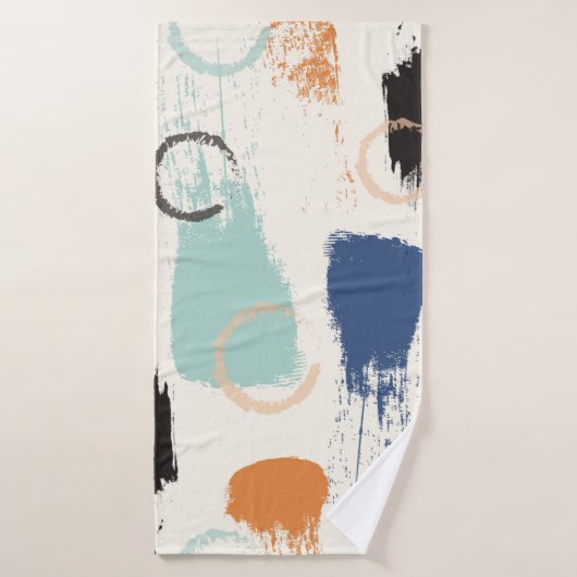 Brosse pastel abstrait sans couture motif retour (Serviette de bain)