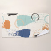 Brosse pastel abstrait sans couture motif retour (Serviette de bain)