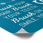 Brosse | Règles de salle de bain Poster Art Imprim (Coin)