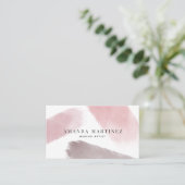 Brosse rose Blanc Carte de visite moderne (Debout devant)