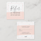 Brosse rose minimaliste - Carte de référence (Devant / Derrière)