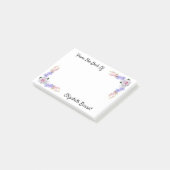 Brosse rose rose Lettering Post-It Notes personnel (Incliné)