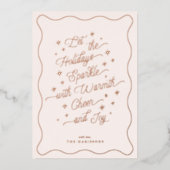 Brosse rose vif Bordure étincelante moderne Carte (Recto)