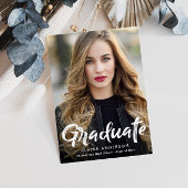 Brosse rustique lettrage invitation de graduation