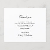 brosse rustique merci carte de graduation script (Dos)