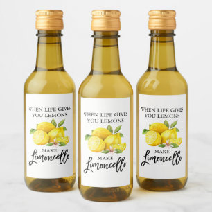Brosse Script Limoncello Lemons Mini Étiquette bou
