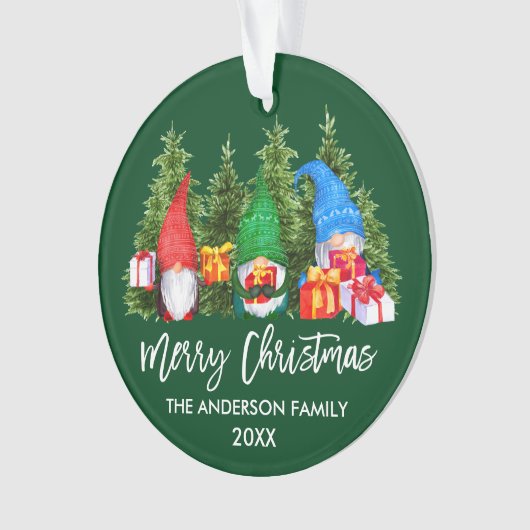 Brosse Script Noël Aquarelle Gnomes Arbres (devant)