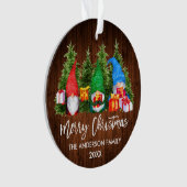 Brosse Script Noël Bois Aquarelle Gnomes (devant)